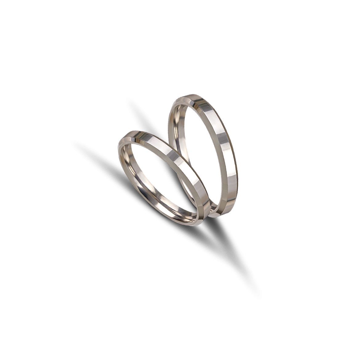 White gold wedding rings 3mm (code VK1006/30)